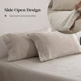 thumbnail image 6 of Simple&Opulence 100% Linen Sheet Set-Pure Linen Bedding Sheet-4 Pieces (1 Flat Sheet,1 Fitted Sheet,2 Pillowcase)-Embroidery Collection,Soft & Cozy,Cooling Bedding- Full Size, Linen, 6 of 9