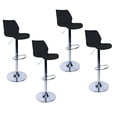 thumbnail image 1 of Set 4 Bancos Altos Ajustable Con Respaldo Para Barra Cocina negro, 1 of 8
