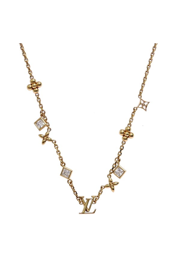 Pre-Owned Louis Vuitton LV In the Sky Rhinestone Women's Necklace M01322 Metal (Good)