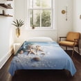 thumbnail image 4 of Christmas Beach Tapestry for Bedroom Wall Hanging Tapestry, Blue Shell Starfish Conch Pine Cone Snow Ceiling Backdrop Tapestries Poster Blanket Wall Decor for Teens Room Living Room Dorm 39" x 59", 4 of 8