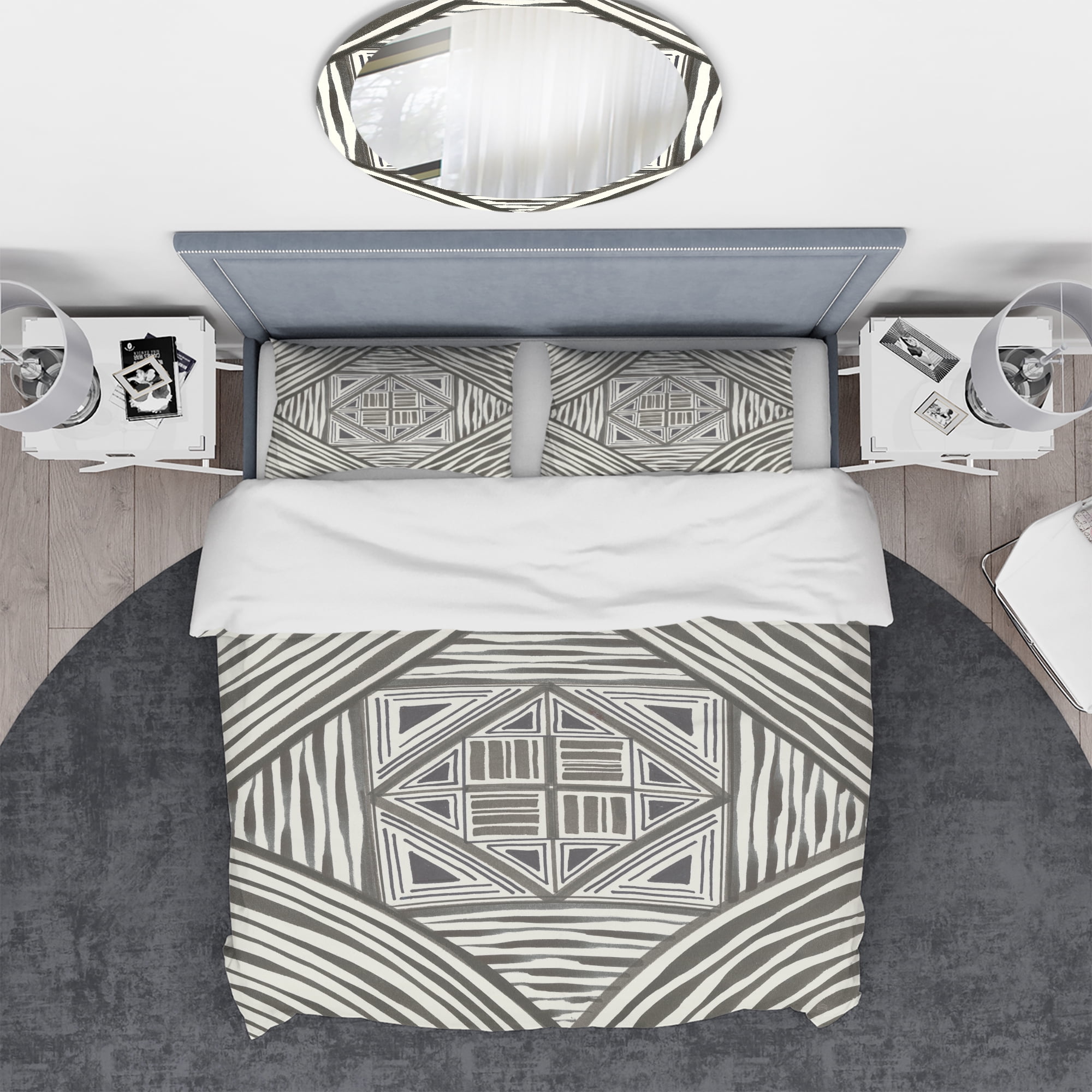 Designart 'Minimalist Graphics II' Geometric Duvet Cover Set