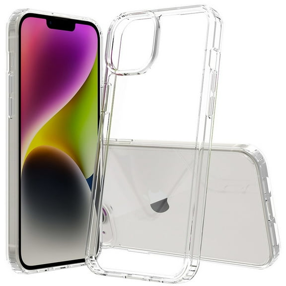 Clear Case for iPhone 15 Plus, Aquaflex Semi-Flexible TPU [Shock Absorbing] Transparent Phone Cover