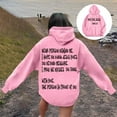thumbnail image 2 of WENWU Womens Hoodie Long Sleeve Hoodies for Women Pullover Unisex Hoodie Pink Sweatshirts Womens Winter Tops Women's Clothes, 2 of 7
