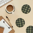 thumbnail image 6 of Multi-Shape Mdf Cork Coaster 4 Pieces Of Anti-Slip, Anti-Wear And Anti-Fouling 3.9in Easy To Clean And Stable Structure Springgreen Buffalo Plaid Check Tartan Scotland_41650_4 Round Shape, 6 of 7
