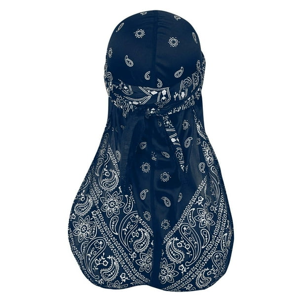 Pañuelo pirata de cola larga de ameba de seda de imitación para hombre y mujer.