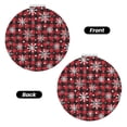 thumbnail image 2 of Uemuo Buffalo Plaid Snowflakes Print Compact Portable Pocket Makeup Mirror - Leather Cover, Elegant Travel Cosmetic Mirror for Purse, Pocket, and Handbag-Round Shape, 2 of 9