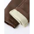 thumbnail image 4 of Qiylii Kid Girls PU Leather Pants Solid Color Toddler Trousers with Belt, 4 of 6