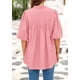 thumbnail image 2 of Blusa PRETTYGARDEN para mujer, verano 2025, manga corta, rosa, 2 of 9