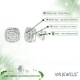 thumbnail image 3 of Vir Jewels 1/10 CTTW Lab Grown Diamond Composite Earrings in Sterling Silver With Push Backs For Women, 3 of 4