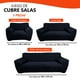 thumbnail image 2 of Cubre Sala Protector LABBA Fundas de Sillón Elásticas Ajustables Set de 3 Piezas Color Azul Marino, 2 of 11