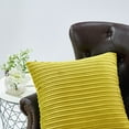 thumbnail image 3 of Home Soft Things Ribbed Flannel Throw Pillow Cover 4pcs - Lemon Curry - 20" x 20", 3 of 4