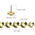 thumbnail image 2 of Uxcell 3 Pcs Iron Upholstery Tacks Strips Glossy Decorative Nail Trims with Upholstery Nails 3.28ft x 0.43'' Gold, 2 of 5