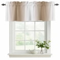 thumbnail image 2 of Khaki White Ombre Valances for Windows, Decorative Rod Pocket Window Valance Curtains, Modern Abstract Art Farmhouse Gradient Short Curtain Drapes for Kitchen/Living Room, 2 Panels, 42" W x 18" L, 2 of 8