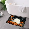 thumbnail image 3 of SPXUBZ Halloween Ghost Pumpkin Non Slip Flannel Floor Mat for Bathroom Kitchen Bedroom Decor 16x24 inch, 3 of 5