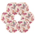 thumbnail image 6 of 6 Pcs Drink Coasters with Holder 3.94in Woven Coasters for Drinks Colorful Butterflies Coaster Set for Protection Table, 6 of 7