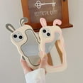 thumbnail image 5 of for iPhone Case,Cute 3D Bunny Shape Frame with Make Up Mirror Camera Lens Protection Soft Shockproof Phone Case (Pink,iPhone 13 Pro Max), 5 of 5