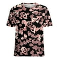 thumbnail image 5 of Leopard Print Pattern Women's T-Shirt Short Sleeve T Shirts Tops Tee Ladies Loose T, 5 of 6