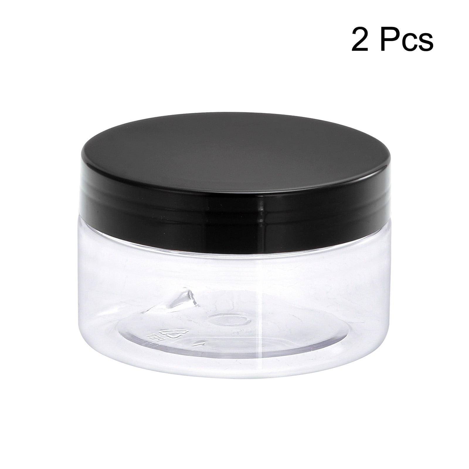 Unique Bargains Round Plastic Jars with Screw Top Lids 92mm x 55mm 2Pcs