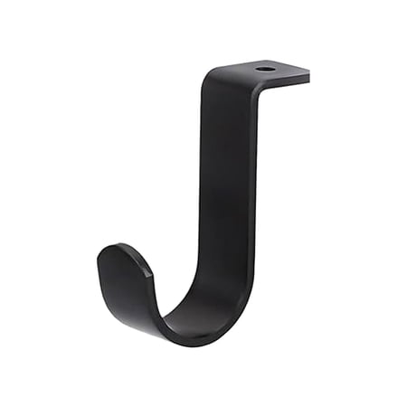 1 Pc Metal Closet Rod Brackets Wall Mount Rod Brackets Iron Under Cupboard Hook Closet Pole Support, 2.5" Curtain Rod Brackets for Living Room Bedroom