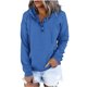 thumbnail image 1 of ICHUANYI Clearance Women Winter Casual Button Drawstring Hooded Pullover Tops(Light Blue, M) ICHUANYI WER2023081513633, 1 of 5
