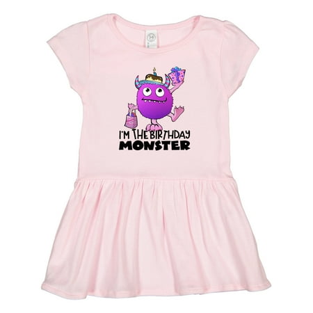 

Inktastic I m the Birthday Monster- Purple Gift Toddler Girl Dress