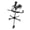 flower rooster, variant on Iron Rooster Metal Weather Vane Wind Direction Light for Garden Roof Outdoor Decoration