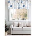 thumbnail image 2 of Kitchen Valances for Window, Sea Turtle Blue Coral Seamless Light Filtering Rod Pocket Valance Curtain, Ocean Starfish Seahorse Short Curtains Window Topper for Bedroom Bathroom Living Room 42x18in, 2 of 7