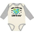 thumbnail image 3 of Inktastic Make Every Day Earth Day with Hearts and Stars Boys or Girls Long Sleeve Baby Bodysuit, 3 of 5