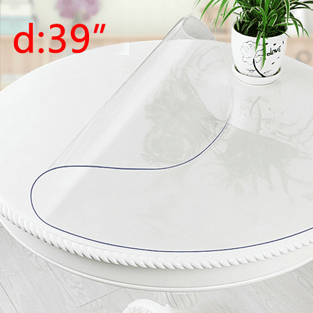 

Plastic PVC Tablecloth Transparent Protector Waterproof Dining Clear Table Cover