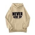 thumbnail image 4 of Holzkary Hoodies for Women Oversized Sweatshirts Loose Hooded Sweatshirt with Fleece and Versatile Printed Top Fall Fashion Outfits 2025 Casual Sweaters Tops Workout Winter Clothes Beige L, 4 of 5