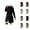 Black, variant on Long Wool Coat for Women Long Sleeve Notch Collar Single Slim Fit Open Front Jacket Work Office Cardigan