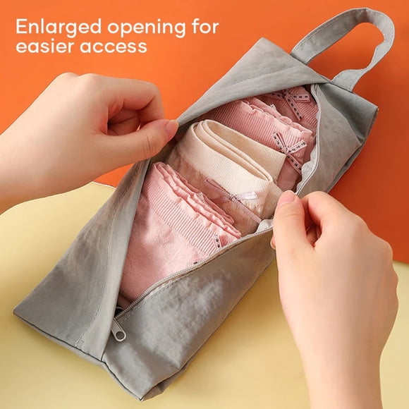 Uklsqma Travel Underwear Organizer Bag Zzp251239503 | Portable Nylon Travel Storage Pouch with Multiple Dividers Waterproof Lingerie and Panty Organizer for Suitcase Backpack Handbag | Multifunc