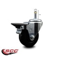 thumbnail image 2 of 3.5 Inch Phenolic Wheel Swivel 7/16 Inch Grip Ring Stem Caster with Brake SCC, 2 of 2