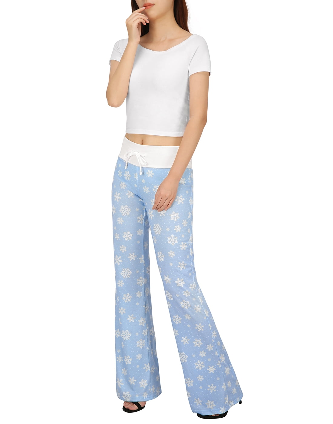 HDE Womens Cotton Pajama Pants Wide Leg Sleepwear Casual Loose Lounge