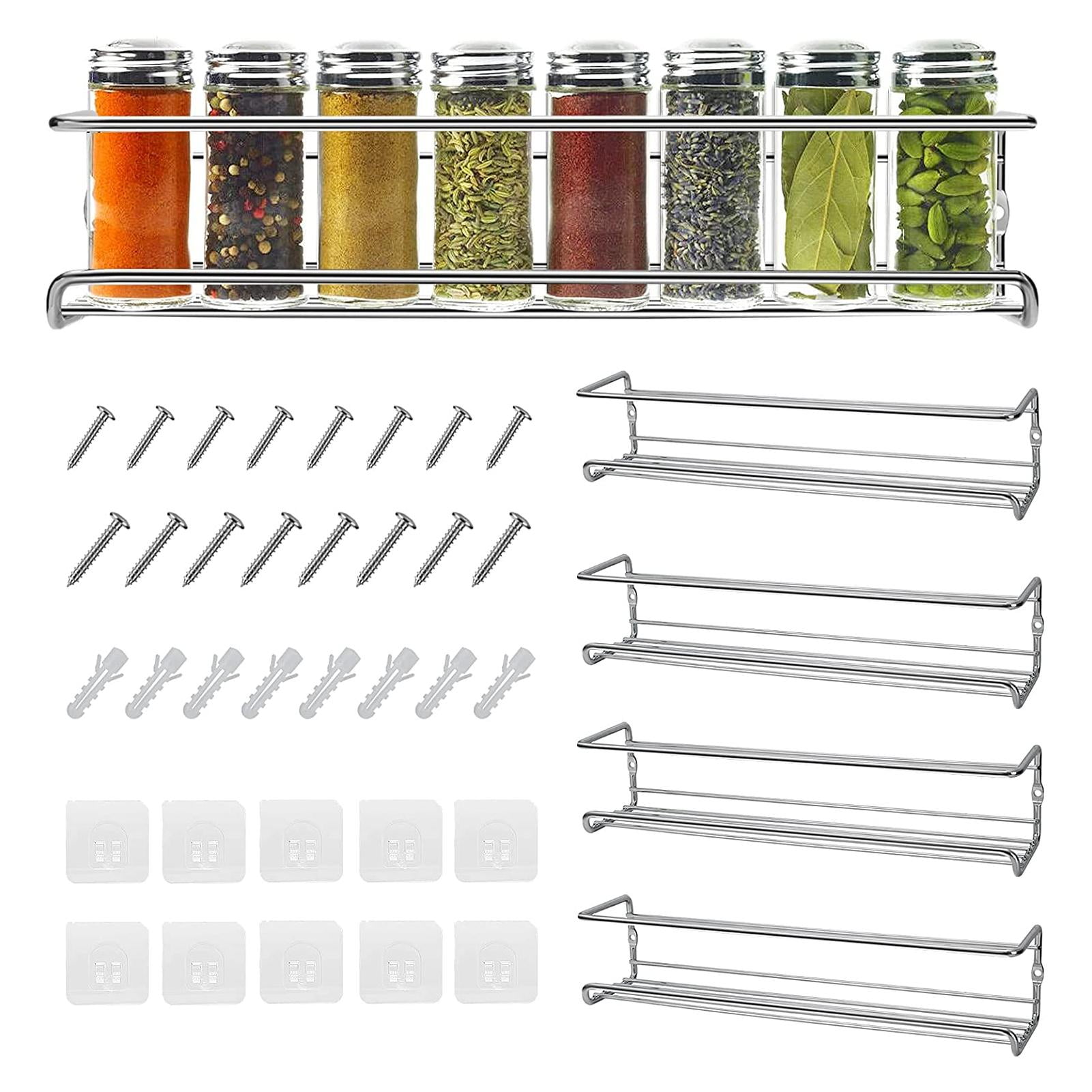 Details about   3/4Pcs/Set Stainless Steel Spice Jars Seasoning Rack Spices Container Bowl+Spoon 