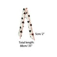 thumbnail image 2 of INSPIRE CHIC Women Ribbon Neckerchief Heart Pattern Narrow Hair Wrist Scarf Handle Wrap White Heart S, 2 of 5