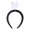 thumbnail image 2 of Time and Tru Women's Satin Puffy Headband, Black, 2 of 7