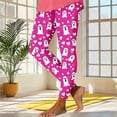 thumbnail image 5 of Kezqiaxn Halloween High Waisted Pants for Women Stretchy Running Yoga Workout Trousers Womens Leggings Plus Size Fashion Hot Pink M, 5 of 5