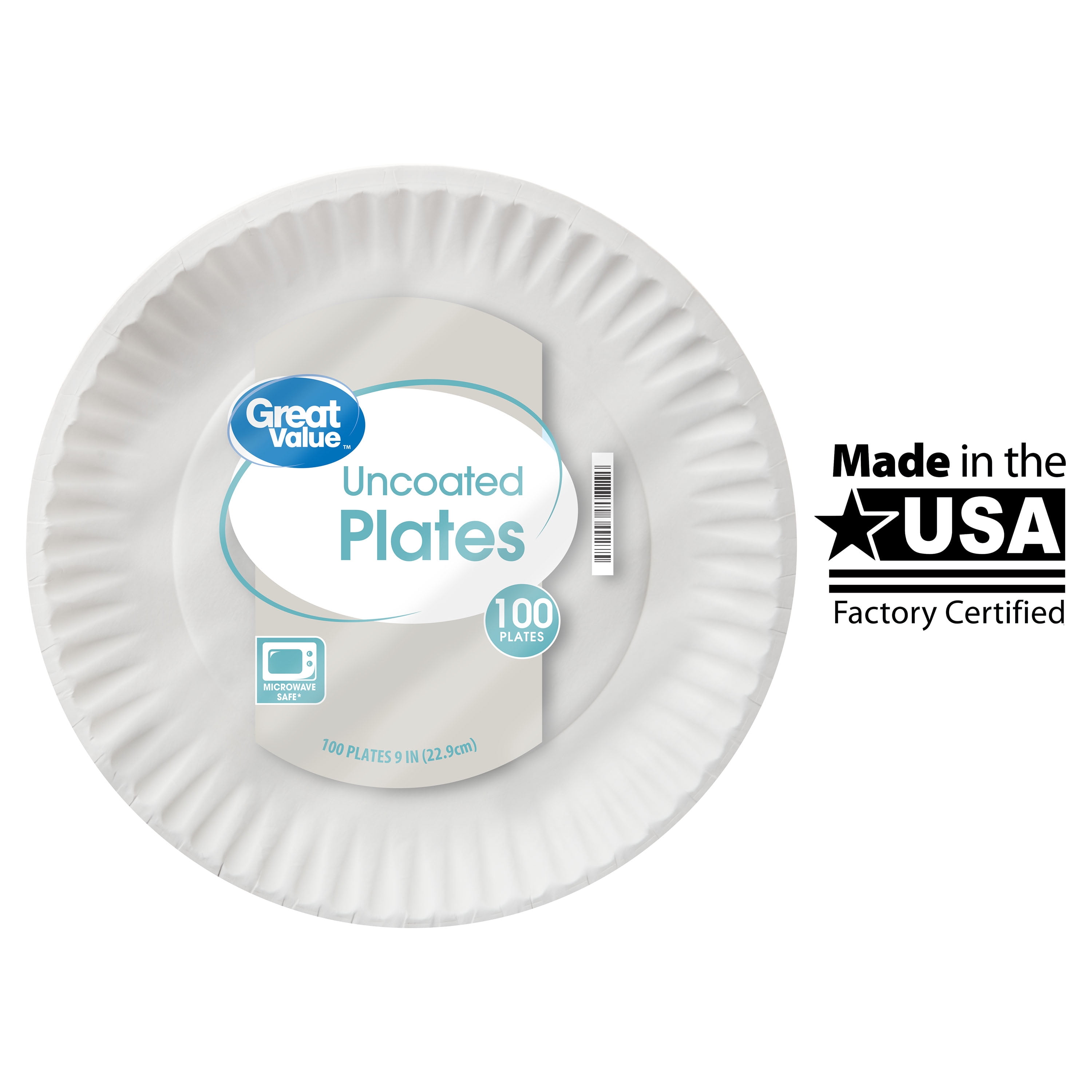 Natural Value Plates, Heavy Duty Paper 9 inch, Recycled - Azure Standard