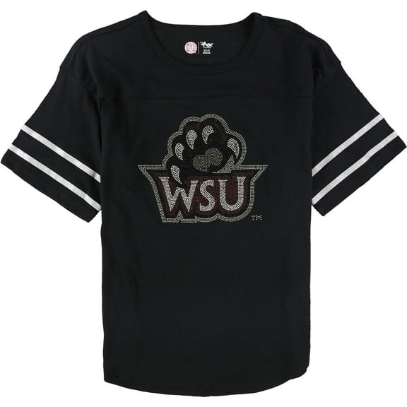 G-III Sports Womens Weber State Wildcats Embellished T-Shirt, Black, Medium