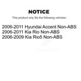 thumbnail image 2 of Kugel Rear Wheel Bearing Hub Assembly 70-512325 for Car Hyundai Accent Kia Rio Rio5 Non-ABS, 2 of 11