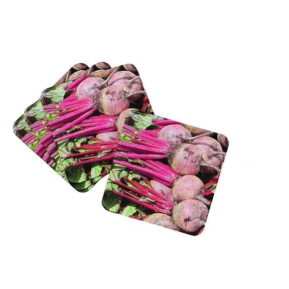 Caroline's Treasures Beets by Gary Kwiatek Foam Coaster Set of 4