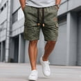 thumbnail image 2 of KPOPLK Men's Quick Drying Fishing Hiking Shorts Summer Cargo Shorts Above Knee Ripstop Short for Summer Casual Work Wear Size S,Dark Green, 2 of 9