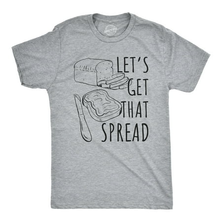 Mens Lets Get That Spread Tshirt Funny Breakfast Toast