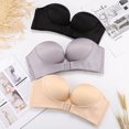 thumbnail image 4 of Strapless Front Buckle Bra Wirefree Push Up Non Slip Invisible Women Bra Underwear New, 4 of 9