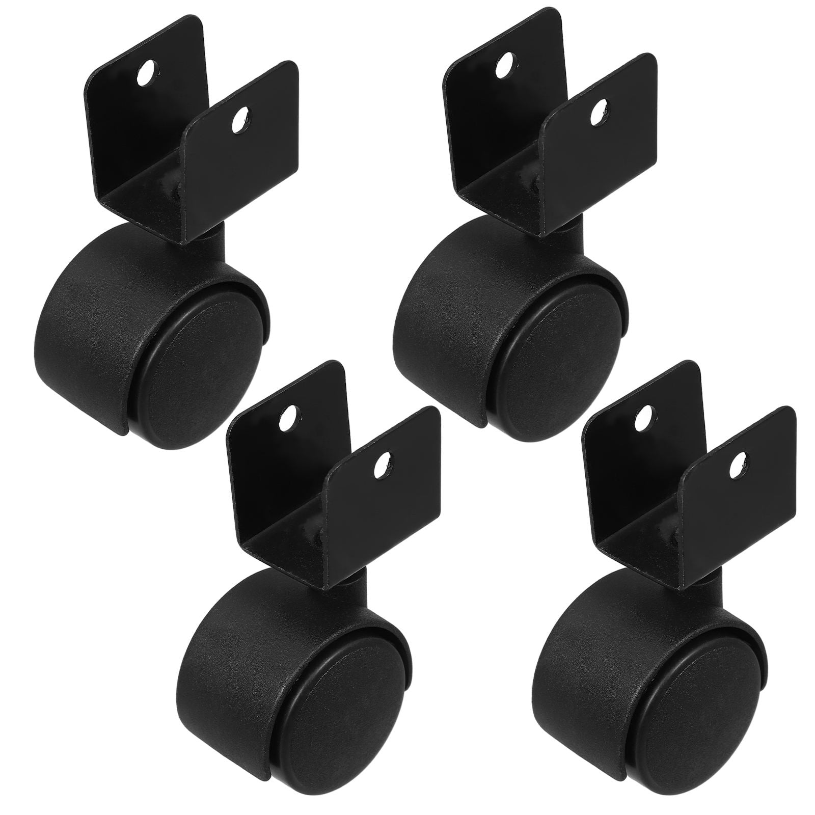 OUNONA 16 pcs U Clamp Bracket Caster Wheels Desk Caster Office Chair Universal Wheel Base Mini Caster Wheels Small Wheels For Furniture