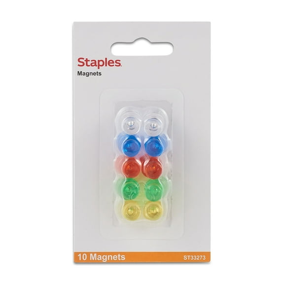 Staples Magnets Assorted 30/Carton ST33273/33273VS
