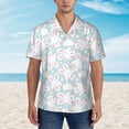thumbnail image 4 of Lsque Rabbit And Star pattern Hawaiian Shirt for Men, Unisex Summer Beach Casual Short Sleeve Button Down Shirts-Small, 4 of 9