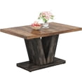 thumbnail image 7 of Tribesigns 47" Dining Table for 4, Wood Black Kitchen Table with Heavy Duty Pedestal for Dining Room, 7 of 7
