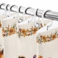 thumbnail image 6 of Shower Curtain 36"W x 78"L Thanksgiving Pumpkin Turkey Maple Leaf Fabric Shower Curtains Set with Hooks Water Repellent Bathroom Curtains Machine Washable Bathroom Accessories, 6 of 6